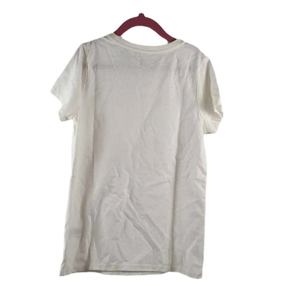 NWT Girls Cat & Jack White Short Sleeve Hearts Graphics T-Shirt Pullover Size 2X - Picture 2 of 2